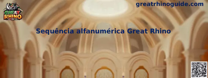 Sequência alfanumérica Great Rhino guía informativa